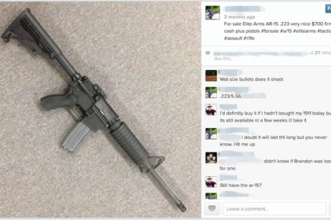 В Америке оружие продают через социальные сети