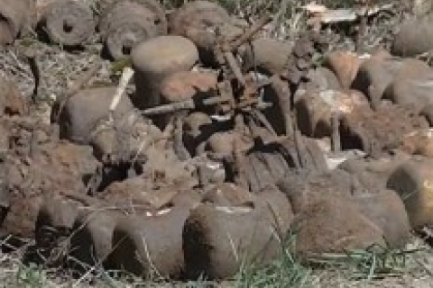 Склад с немецкими снарядами найден возле трассы в Харьковской области