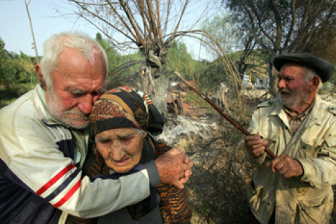 Война в Южной Осетии сделала тысячи людей беженцами