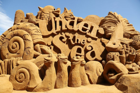 Выставка песчаных скульптур «В глубинах моря» проходит в Мельбурне
