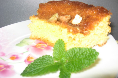 Кекс с медово-ореховой глазурью (рецепт)