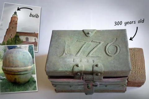Самая старая капсула времени 1726 года была найдена в куполе церковной колокольни