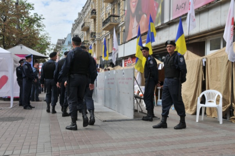 Акция протеста началась в Киеве после ареста Тимошенко