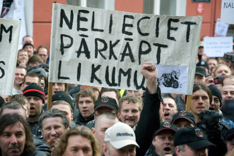 У Латвії пройшли акції протесту. ФОТОРЕПОРТАЖ