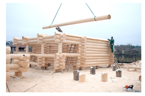 Профессиональное строительство домов из оцилиндрованного бревна 