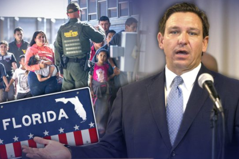 Губернатор Флориди хоче відправити мігрантів на батьківщину Джо Байдена (ВІДЕО)