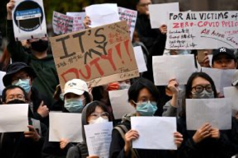 Протесты в Китае против чрезмерных ковидных ограничений распространяются за границу в знак международной солидарности