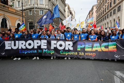 Протест в Риме из-за украинской войны