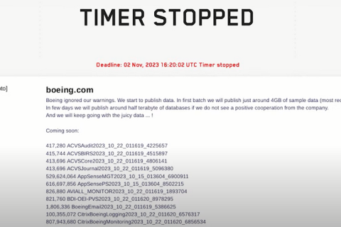 Хакери, які опублікували вкрадені дані, вимагали гроші у компанії Boeing (ВІДЕО)