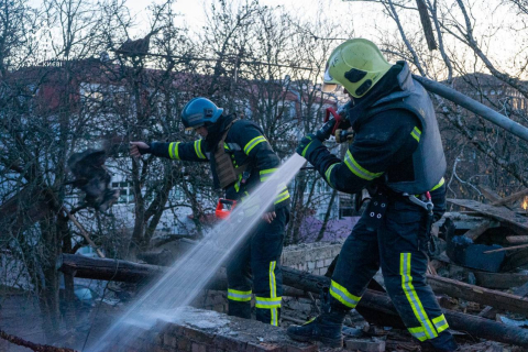 Унаслідок великої атаки безпілотників у Києві постраждали п'ятеро людей