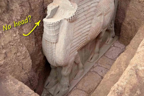 В Іраку знайшли 2700-річну безголову ассирійську статую охоронця. ФОТОрепортаж