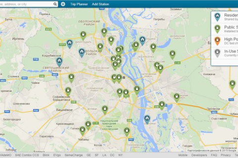 Plugshare — cервіс, що підкаже, де в Києві підзарядити електромобіль