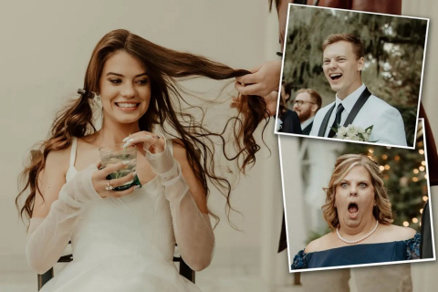 Наречена відрізала волосся під час весільного заходу — реакція гостей підніме настрій. ФОТОрепортаж