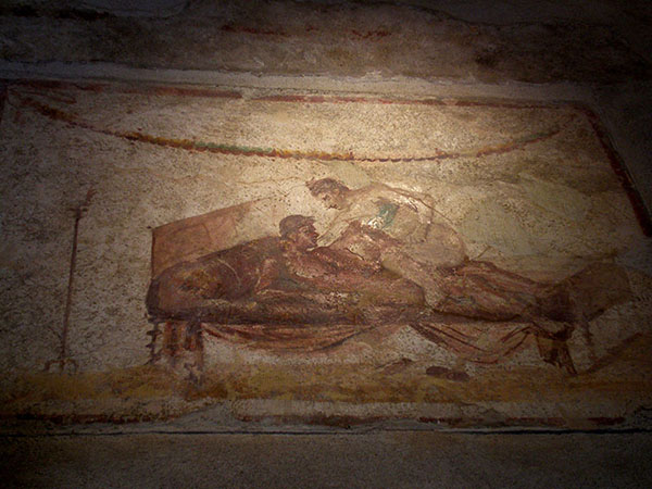 Помпеи: фреска в лупанарии
