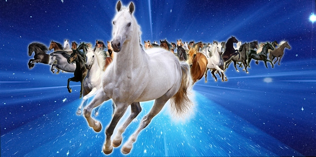 Лошади скачут навстречу победе. Иллюстрация: Джейд Ван/Велика Епоха