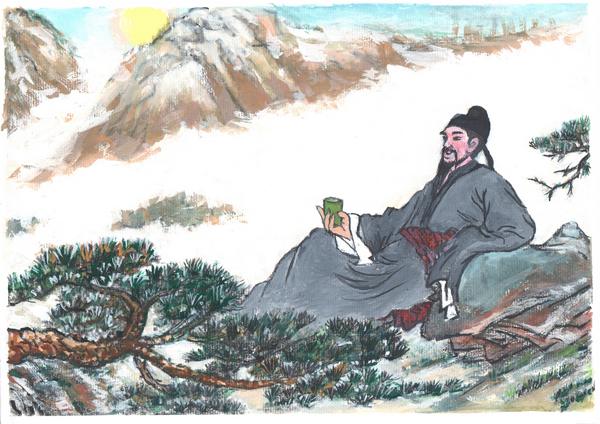 Лі Бо, великий поет стародавнього Китаю. Ілюстрація: Kiyoka Chu/Велика Епоха