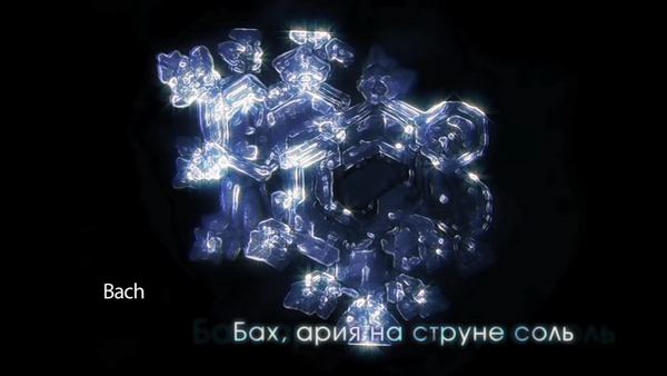 Структурована вода: при музиці Баха. Кадр з фільму «Water: The Great Mystery»