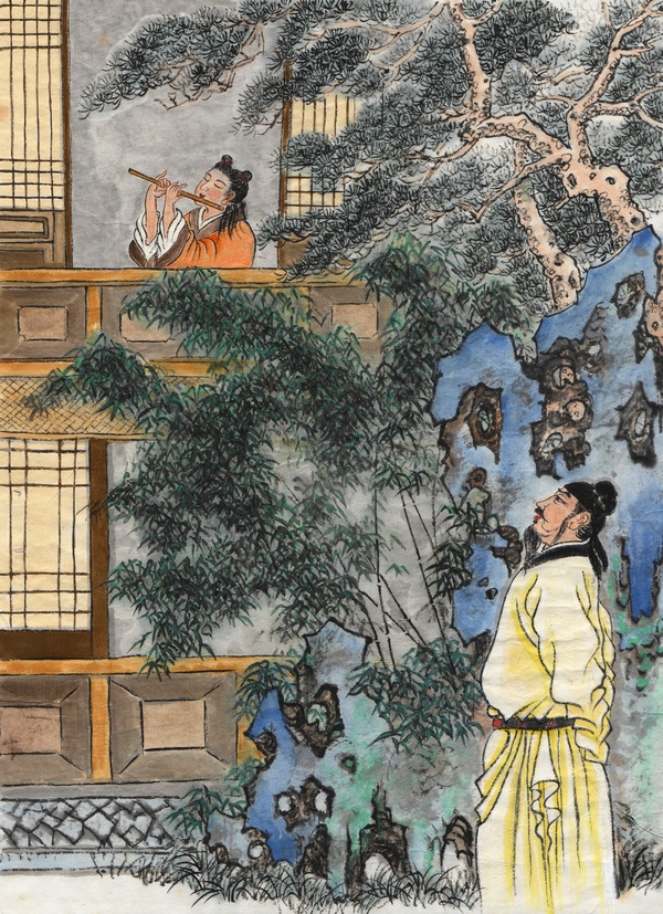 Лі Мо — майстер гри на флейті за часів династії Тан. Ілюстрація: Джейн Ку/Велика Епоха