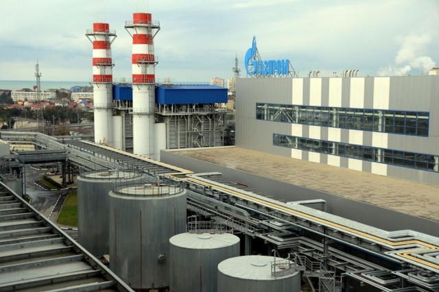 Так выглядит Адлерская ТЭС, недавно построенная российским газовым гигантом «Газпромом» на российском черноморском курорте Сочи. Снимок от 30 ноября 2013 года